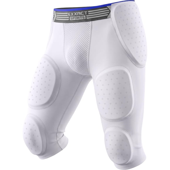 Faja de fútbol Exxact Sports YXL blanca 7 almohadillas