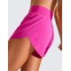 thumbnail image 5 of Shorts CRZ YOGA de tiro alto con abertura, secado rápido, morado, 5 of 6