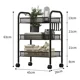thumbnail image 4 of Carrito Organizador Frutero 3 Niveles Negro Metalico Multiusos con Ruedas, 4 of 4