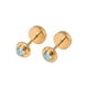 thumbnail image 1 of Aros Abridores Chatón Circón 4mm N1 Oro 14k Bebé, 1 of 6