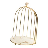 Magideal - Estante Para Perfumes, Organizador De Maquillaje, Soporte De Exhibición De Joyas, Soporte De Lujo, Estante Para Cosméticos, Bandeja Para Tocador, Esc , 1 Nivel Oro Blanco 1 Nivel