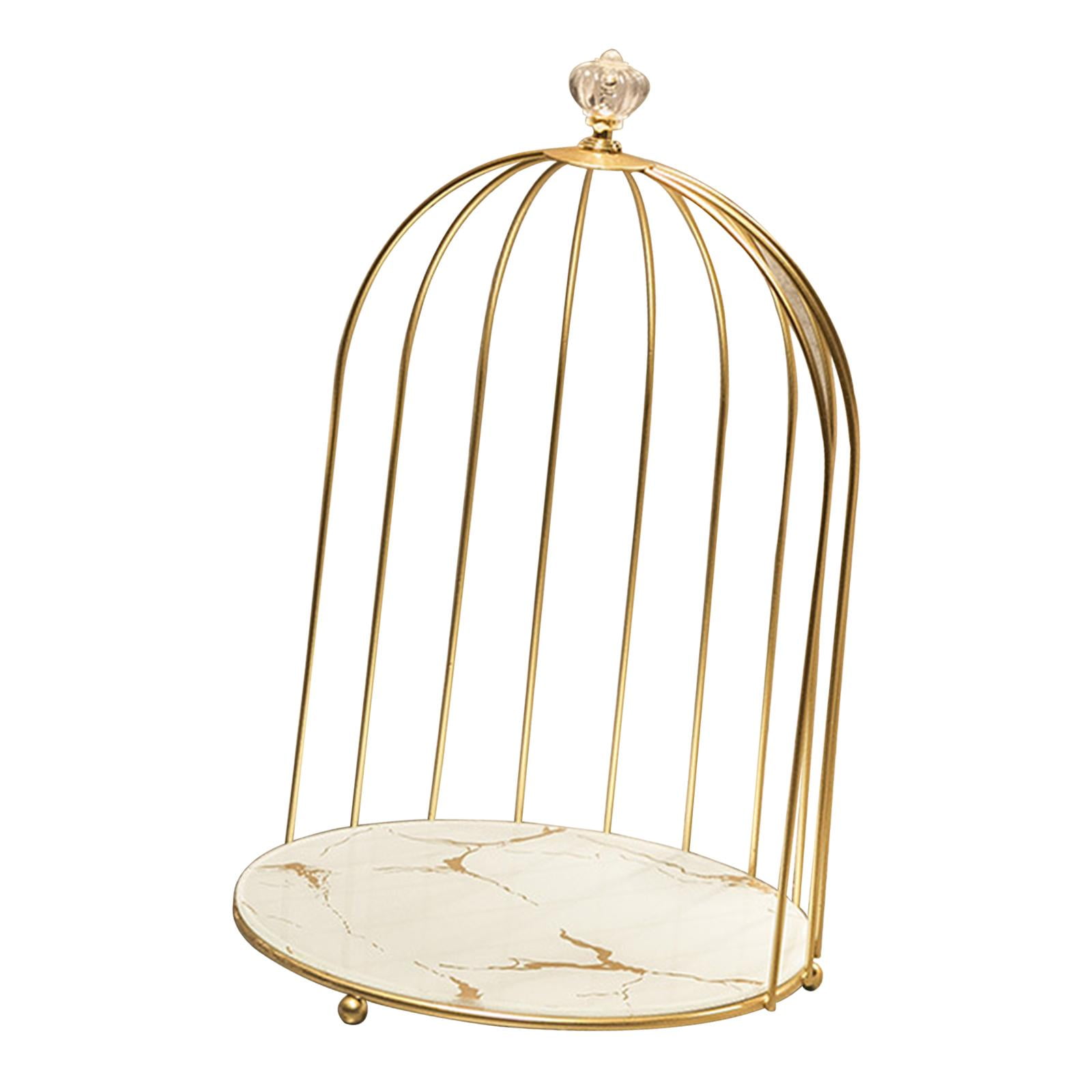 Magideal - Estante Para Perfumes, Organizador De Maquillaje, Soporte De Exhibición De Joyas, Soporte De Lujo, Estante Para Cosméticos, Bandeja Para Tocador, Esc , 1 Nivel Oro Blanco 1 Nivel