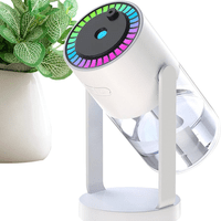 Genérico - Humidificador Difusor Aroma Y Proyector Estrellas Relajante Blanco