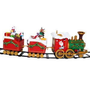 Magideal - Juego De Tren Navideño, Juguete De Tren Navideño, Clásico, Para Interiores, Para Familias, Niños Pequeños, Tren De Juguete, Juego De Vías De Tren Eléc