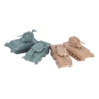 Magideal - Carro De Orugas 4X 1/144, Modelo De Tanque 4D, Rompecabezas Artesanal En Miniatura Para Escena De Mesa, Recuerdo De Fiesta, Decoración De Mesa De