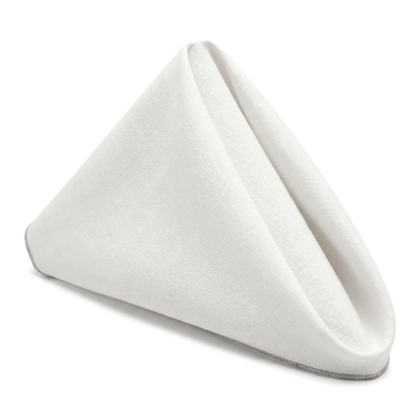 REGALWOVEN Paquete de 12 Servilletas de Tela, Servilletas de Algodón Lavables para Restaurante, Bodas, Eventos y Fiestas Blancas 18x18 pulgadas