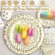 thumbnail image 3 of AIRE White Gold Dot Paper Plates Set, 175PCS Disposable Dinnerware, 3 of 3
