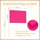 thumbnail image 2 of Uxcell 8x3 Pulgadas Bandera de Palo en Blanco Color Rosa Rojo, 12 Piezas con Palo de Madera Bandera de Color Sólido de Mano, 2 of 6