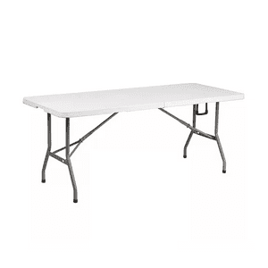 Genérico - Mesa Plegable Camping 180X75 Cm Portátil Color Blanco