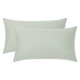 thumbnail image 1 of REGALWOVEN 2 Fundas de Almohada de Algodón Puro, Suaves y Frescas, Cierre de Estilo Sobre, Unisex, Resistentes a las Arrugas y Duraderas. Verde Claro Queen, 1 of 5