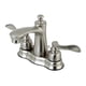 thumbnail image 1 of Grifo para baño Kingston Brass FB7618NFL de 4" tipo centerset, níquel cepillado, 1 of 3