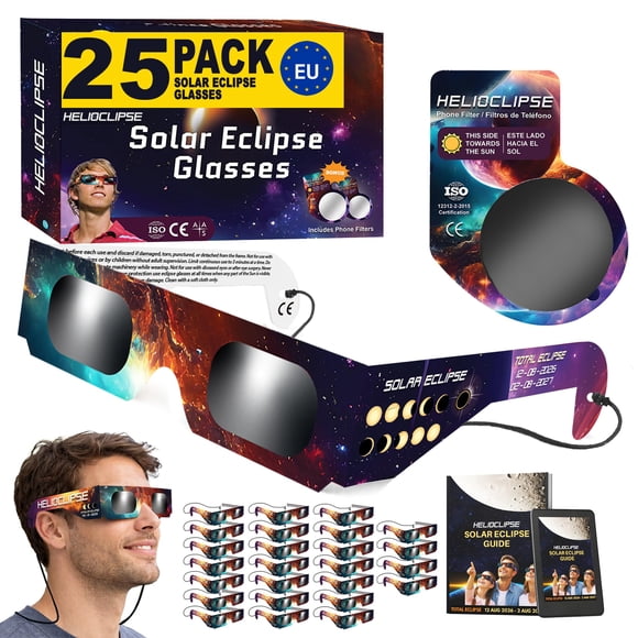 Gafas para Eclipse Solar Helioclipse Pack de 25 unidades ISO 12312-2