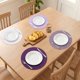 thumbnail image 3 of Juego de 4 manteles individuales redondos tejidos para mesa de comedor interior y exterior, mantel de cocina, fácil de limpiar, color púrpura, 13x13 pulgadas, 3 of 5