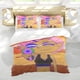 thumbnail image 5 of Princesa del Espacio Lésbica Conjunto de sábanas temático, trío de piezas, cómodo y amigable con la piel, diseño único, regalo de decoración para el hogar para familiares, amigos y fans,173cm *218cm, 5 of 6