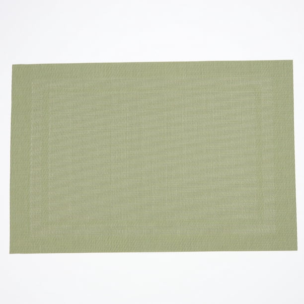 XmhyTop Juego de 6 Manteletes Individuales para Mesa, Hechos de PVC Resistente, Antideslizantes y Termorresistentes, Ideal para Hogares, Restaurantes y Cocinas, Estilo R, 45*30cm, Verde