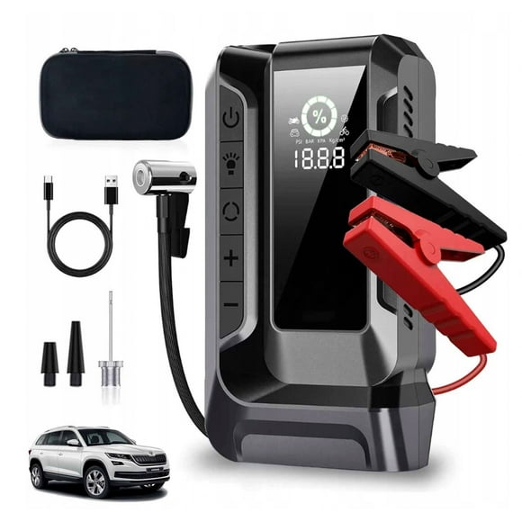 Partidor De Auto Batería Powerbank + Compresor 12v Emetres