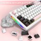 thumbnail image 3 of Teclado mecánico ATTACK SHARK M87 Inalambrico / Sw Sweet cool pink white jade (Teclas intercámbiales incluidas rosadas), 3 of 3