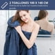 thumbnail image 2 of Set De 2 Toallas Grande De Baño Toallon 100 X 140 Cm Microfibra Azul, 2 of 8