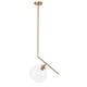 thumbnail image 1 of Lámpara Colgante Living District Ryland Latón Vidrio Transparente 110V, 1 of 9