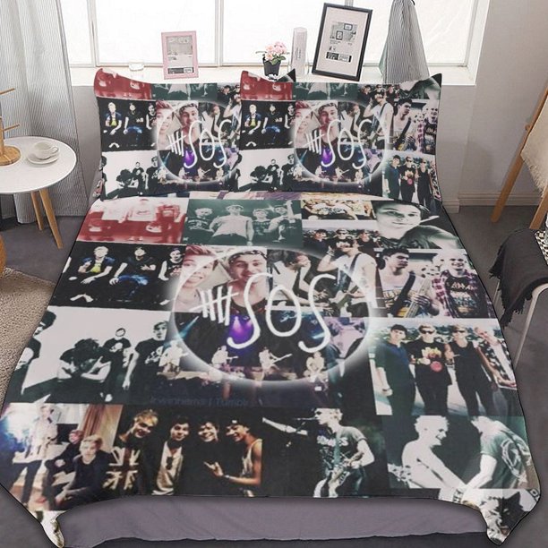 5 Seconds Of Summer 3 Pieces Bedding Sets Soft Comforter Sets Decor Bedroom Gifts