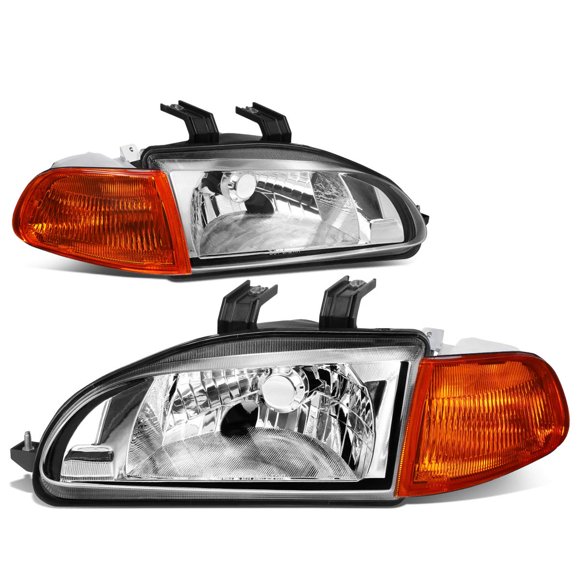 Faros DNA MOTORING para Honda Civic 1992-1995, acabado cromo y lente clara