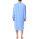 thumbnail image 3 of INSPIRE CHIC Camisas de Dormir para Hombre Cuello Henley Color Sólido Bolsillo en el Pecho Manga Larga Camisa de Dormir de Algodón S Azul, 3 of 6