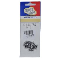 Plomo De Pesca Bolita #1 (Sobrex20) C/U 1Gr 4Mm Silver Wave