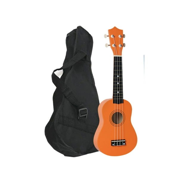 Ukelele 21". Incluye Funda. Color Naranjo