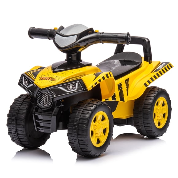 Tonka: Auto de Empuje Quad - Amarillo - Juguete para Montar Del Pie Al Piso, Vehículo ATV de 4 Ruedas, Sonido de Motor Elástico, Manija para Andador, con Licencia, Niños Pequeños y Niños 12 Meses+
