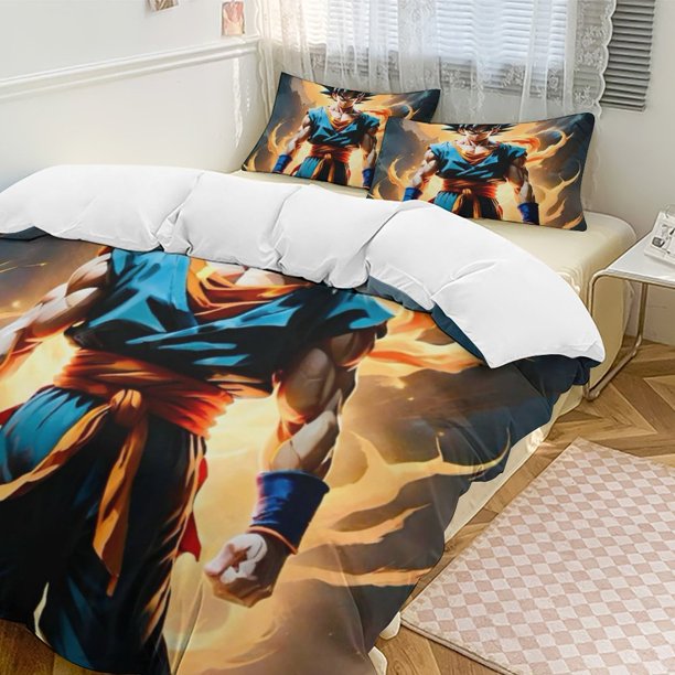DRAGON BALLCartoon Collection 3-Piece Comforter Set, Personalized Bedding Decor for Kids And Teens Bed Sheets