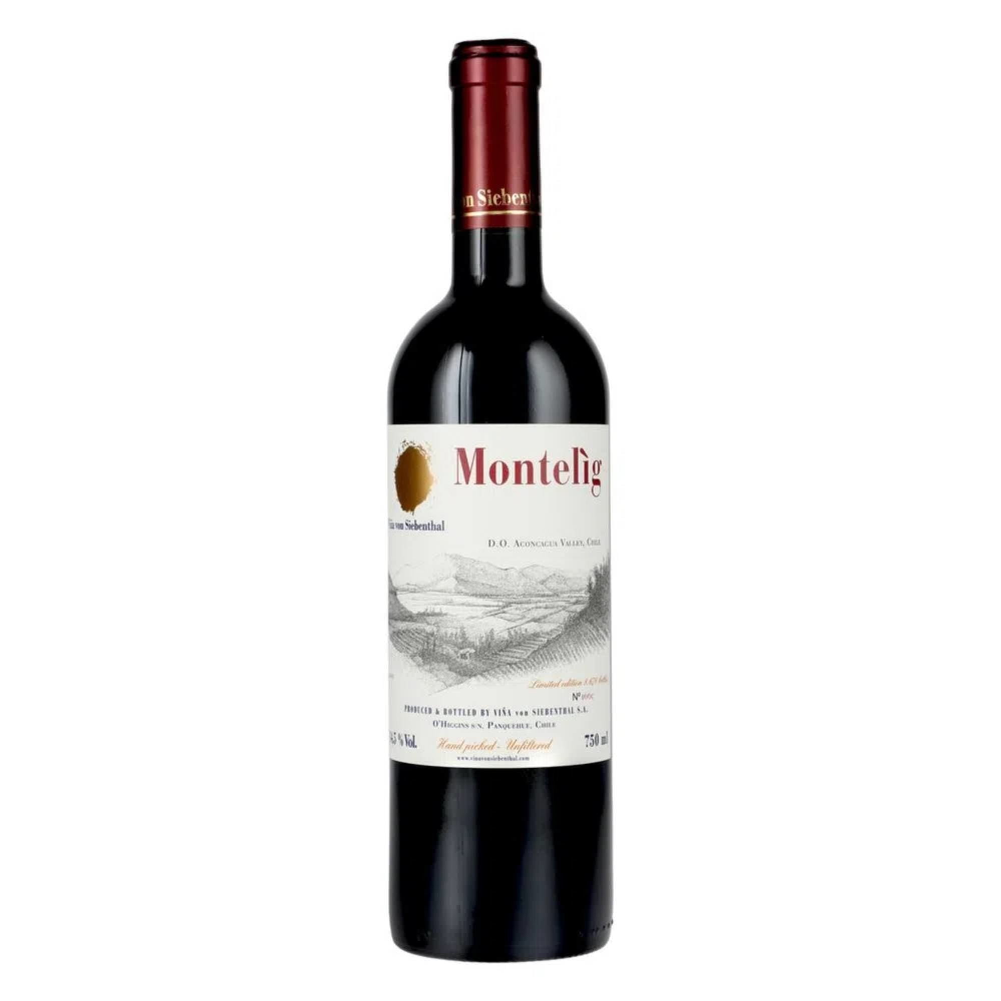 Vino Tinto Premium Montelíg 14,5° Botella 750 ml Von Siebenthal