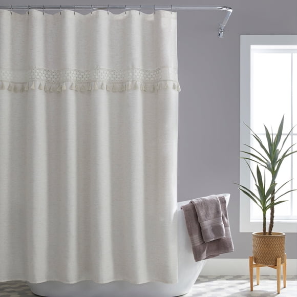 Cortina de baño Better Homes & Gardens Beige Lino 72 x 72 Bohemia