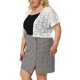 thumbnail image 4 of Agnes Orinda Tallas Grandes Boleros para Mujeres Escuela Colegio Abierto Frente Manga Corta Encaje de Ganchillo Cárdigans Recortados 3X Blanco, 4 of 7