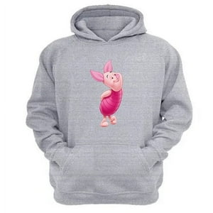 Genérico - Polerón Canguro Puerquito Pooh Gris Claro Talla Xs Unisex