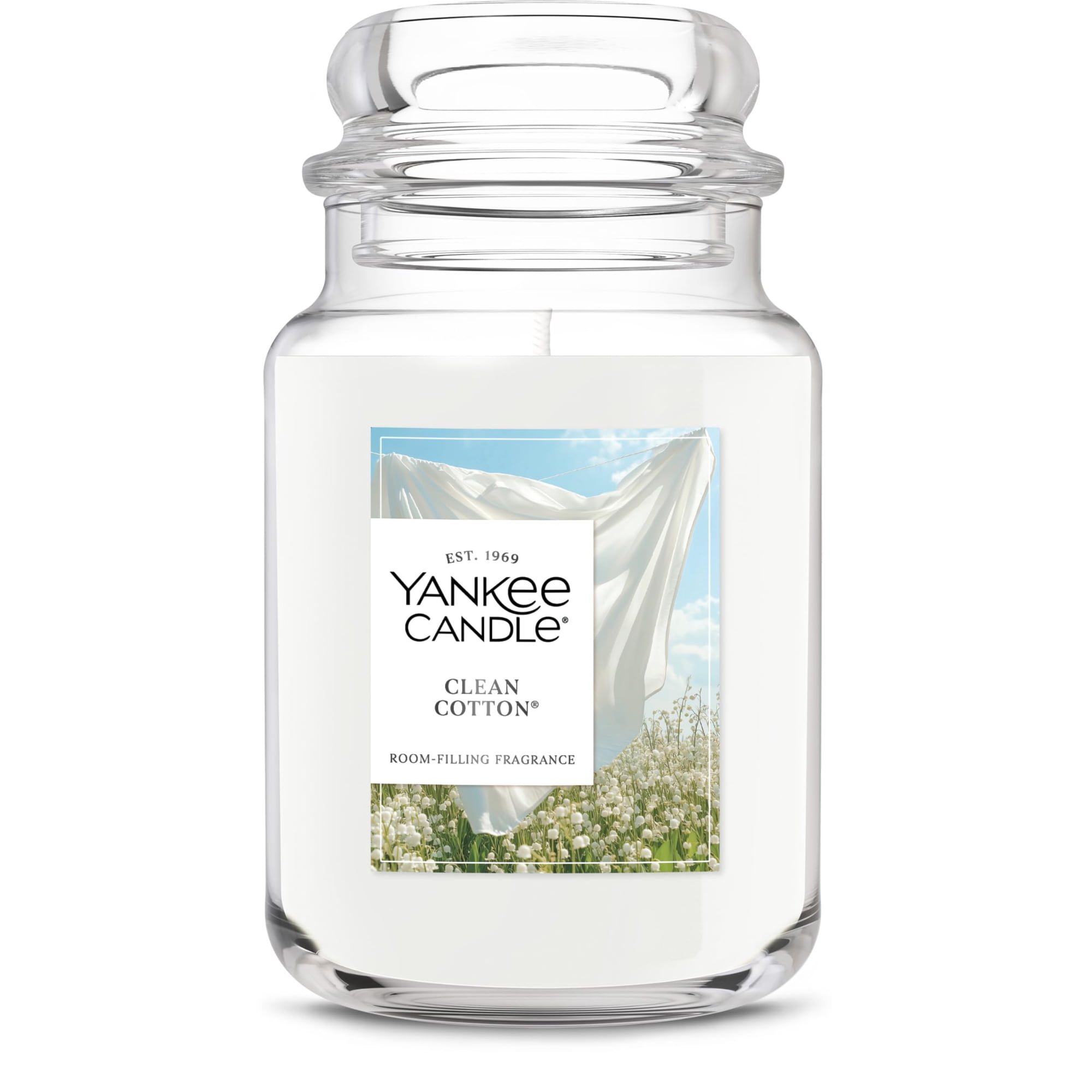 Tarro Grande Scented Candle Yankee Candle Clean Cotton De 650 Ml