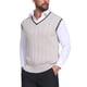 thumbnail image 4 of INSPIRE CHIC Chaleco de Punto Sin Mangas con Cuello en V de Color Sólido para Hombre S Beige, 4 of 5