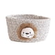 thumbnail image 3 of Cesta De Almacenamiento De Hilo De Algodón Tejido A Mano, Contenedor De Mesa, Organizador De Juguetes, Decoración, Gris Bown Lion, 3 of 3