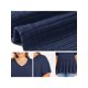 thumbnail image 5 of GRACE & GRANDEUR Blusas de Mujer Talla Grande para Pascua, Tops Babydoll Texturizados con Volantes, Cuello en V, Manga Corta, Ajuste Holgado Casual, Peplum de Verano 1X Azul Marino, 5 of 6