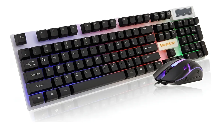 Genérico - Kit Teclado Y Mouse Gamer Con Cable Retroiluminado