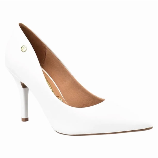 Zapato Mujer Taco Aguja Blanco Elegante Stiletto Vizzano