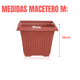 thumbnail image 2 of Macetero Plastico Cuadrado Mediano 20cm Plastico Duro Marrón Mediano M, 2 of 3