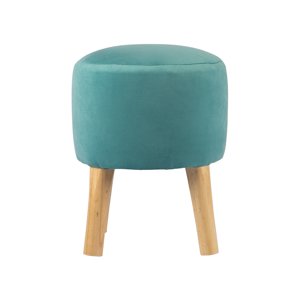 Máxima Design - Pouf Bird Turquesa Felpa 35X35X45 Cm