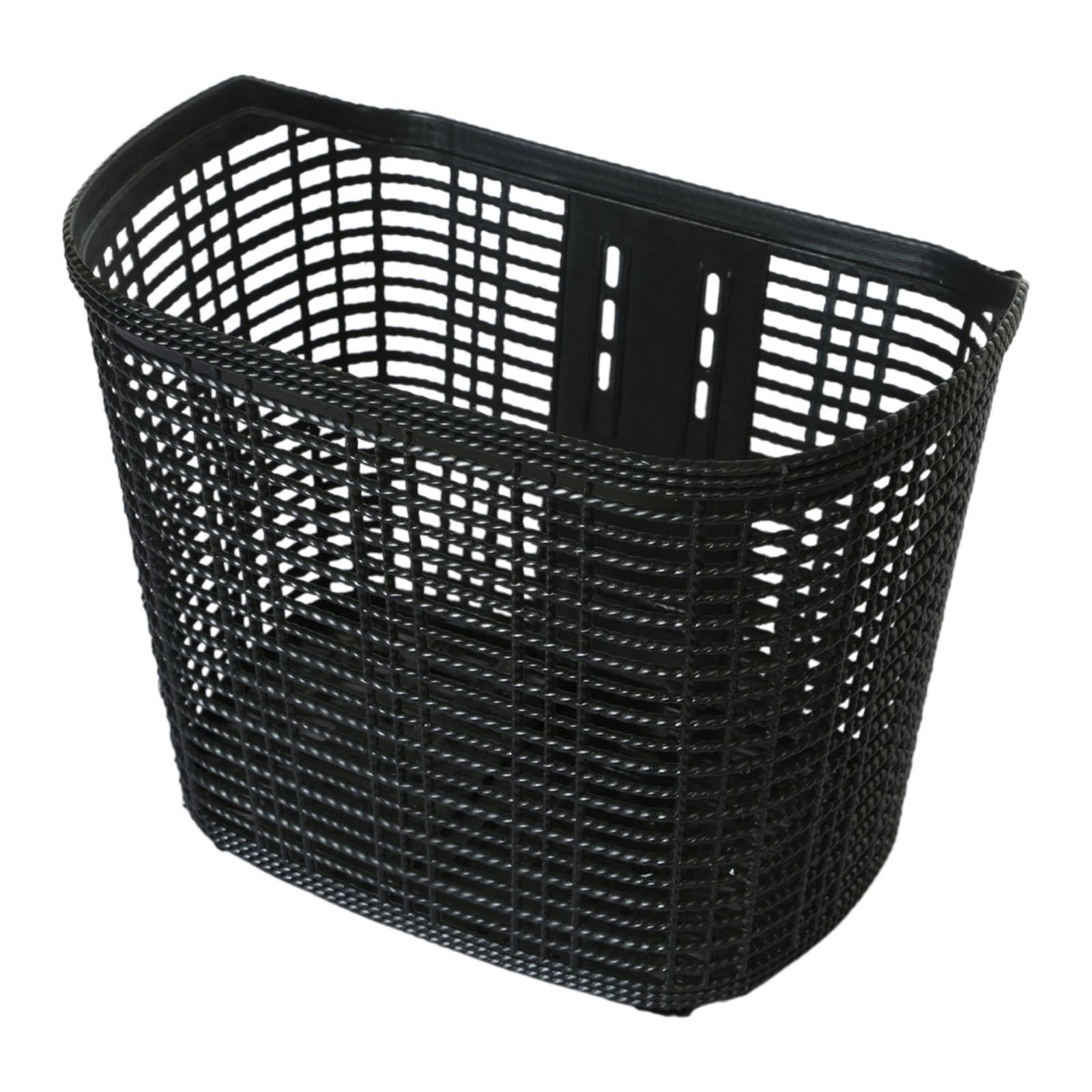 Ioensy - Cesta De Plástico Para Bicicleta, Cesta Organizadora De Viaje Para Bicicleta De Montaña, Cesta Para Bicicleta, Color Negro