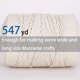 thumbnail image 2 of Cuerda de macramé AIFUN 3 mm x 500 m Beige blanco algodón, 2 of 6