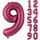 thumbnail image 1 of Globos de aluminio con el número 9 de Yeodong, color rojo vino, fiesta de cumpleaños de 1 m, 1 of 5