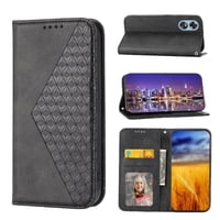 Funda Flip Foxdock Para Oppo Reno 8 4G , Estilo Billetera Con Diseño Rombo, Correa De Mano Y Soporte, Uso Diario
