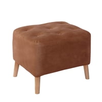 Latam Home - Pouf Lyon Cuero Kentucky Tabaco