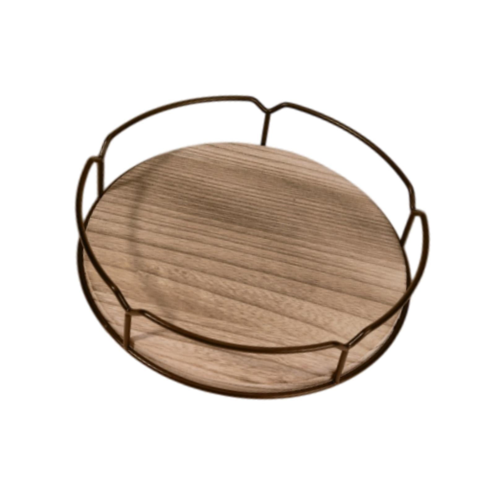 Bothyi - Bandeja De Madera Bandonable Organizador De Estante De Especias Giratorias Para La Despensa Del Escritorio Del Gabinete 9 Pulgadas