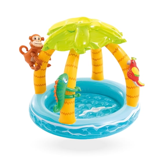 Piscina inflable Tropical Island con cubierta - Intex 1,02mt x 0,86mt 45 Litros