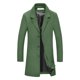 thumbnail image 5 of INSPIRE CHIC Abrigos para Hombre Color Sólido Cuello con Muescas Abrigo Largo de Invierno con Botonadura Simple M Verde Oliva, 5 of 6